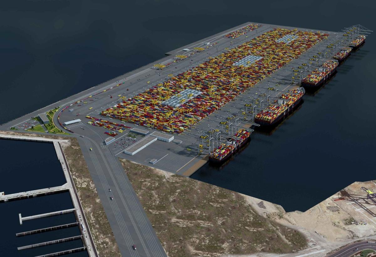 Figuración de la nueva terminal norte de contenedores que gestionará la multinacional TiL-MSC