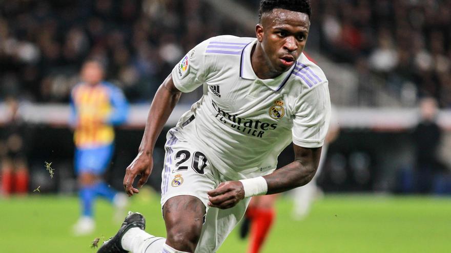 Vinicius Junior durante un partido del Real Madrid