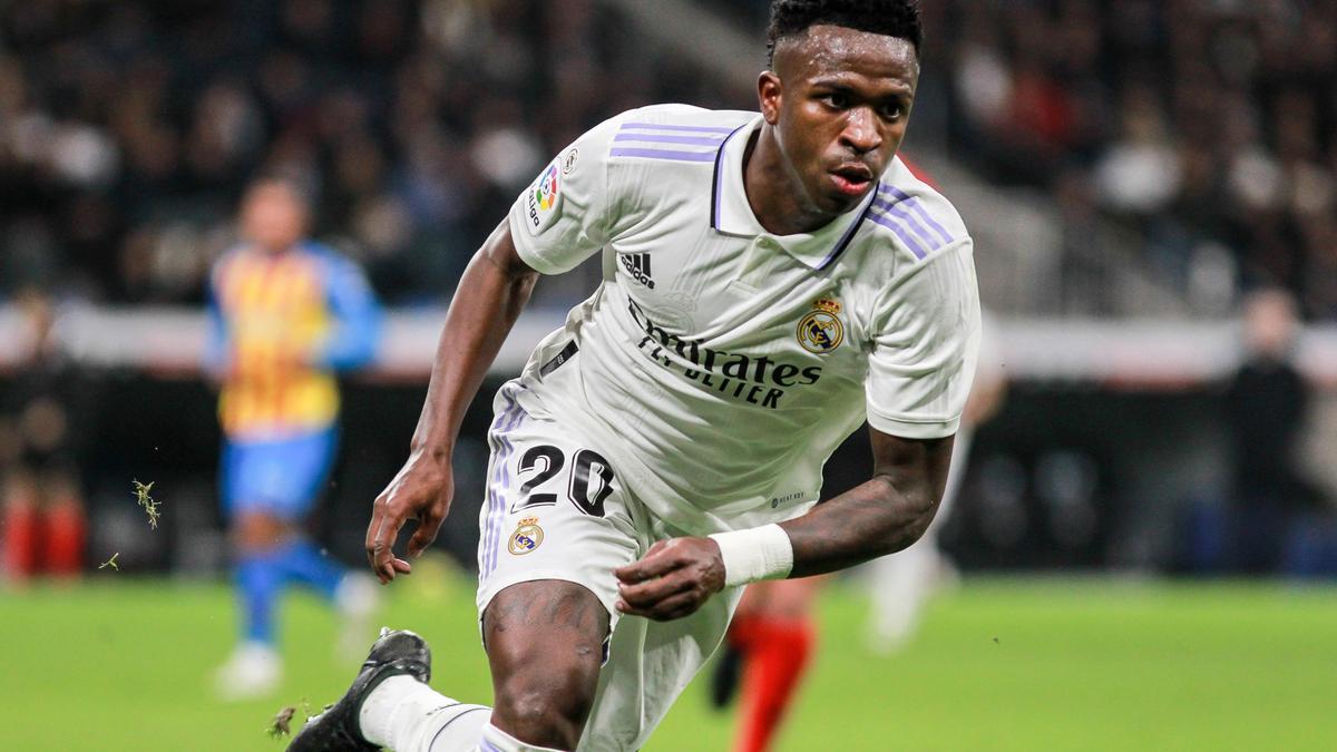 Vinicius Junior durante un partido del Real Madrid