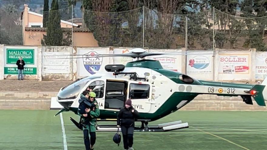 Borrasca Juliette en Mallorca: Un helicóptero de la Guardia Civil interrumpe el Port de Sóller - Consell de Primera Regional