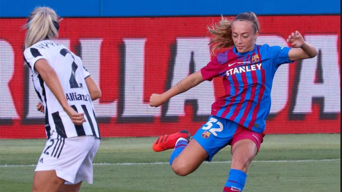 Ornella Vignola en el Gamper ante la Juventus