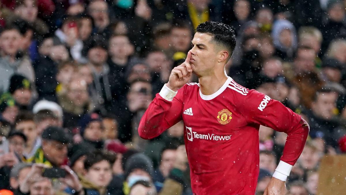 Cristiano Ronaldo, durante un encuentro con el Manchester United.