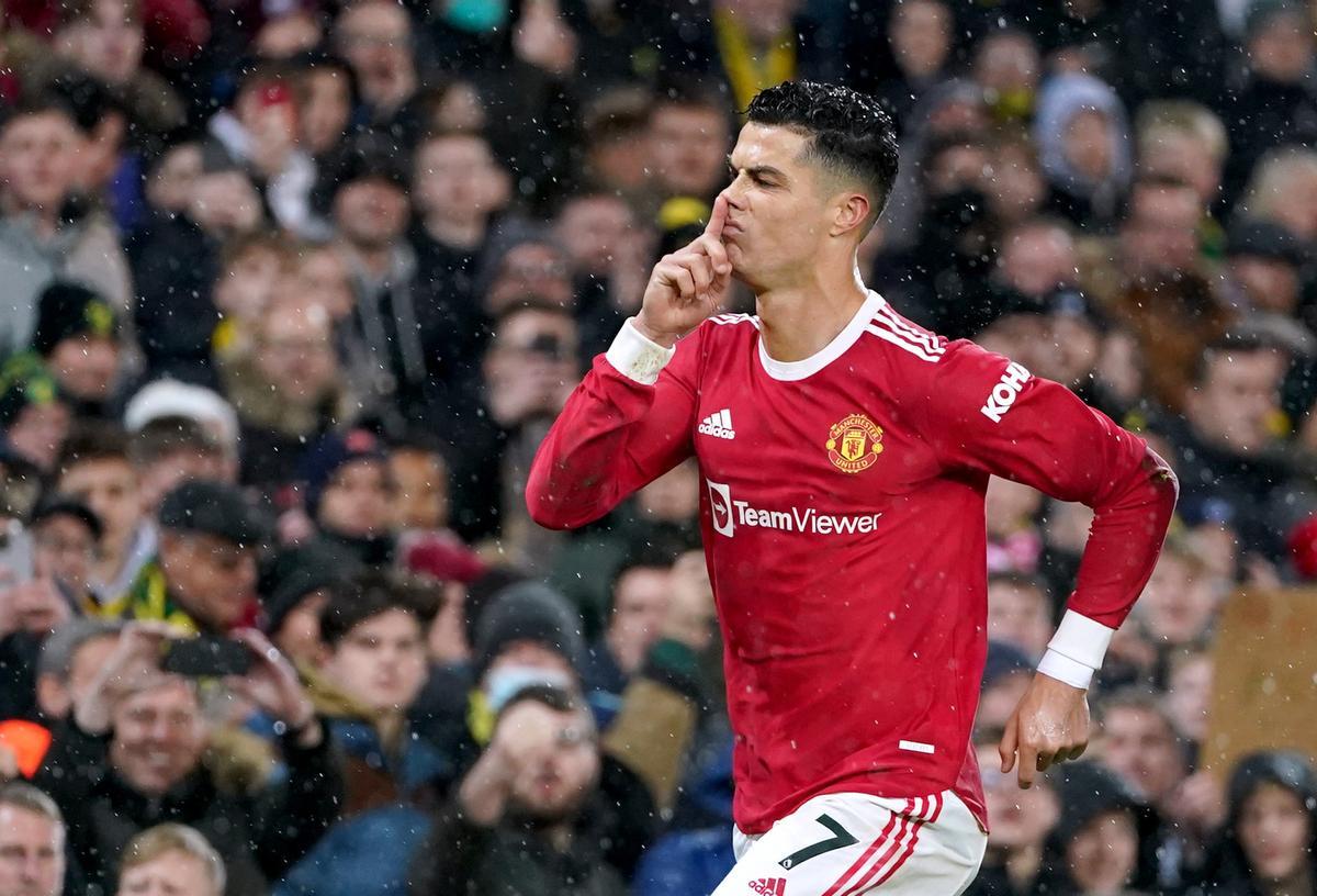 Cristiano Ronaldo, durante un encuentro con el Manchester United.