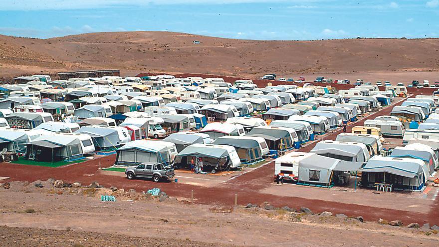 Camping de Papagayo, en el municipio de Yaiza (Lanzarote)