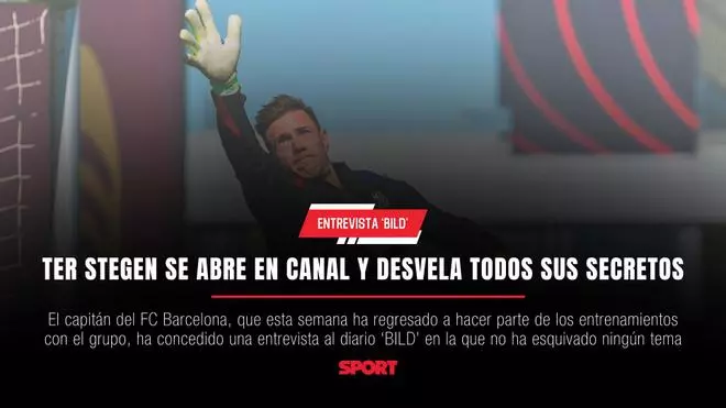 Ter Stegen se abre en canal y avisa: "Le daré un toque a Flick para que sepa que estoy listo"