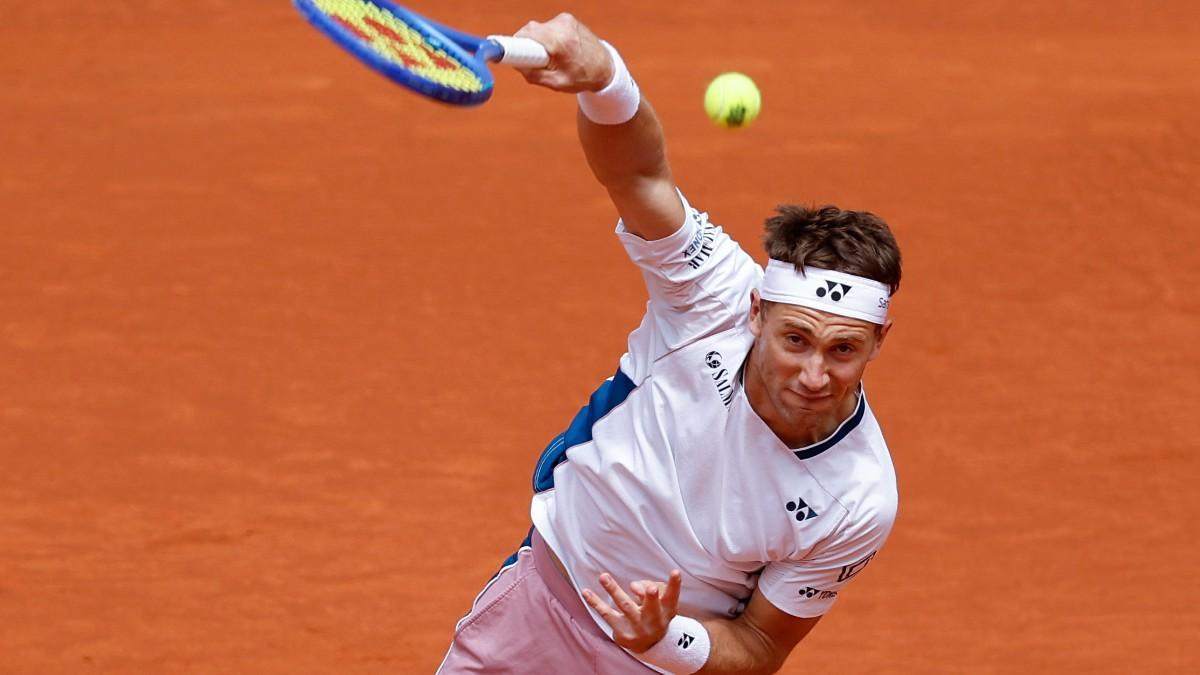 Ruud, durante su partido de cuartos de final