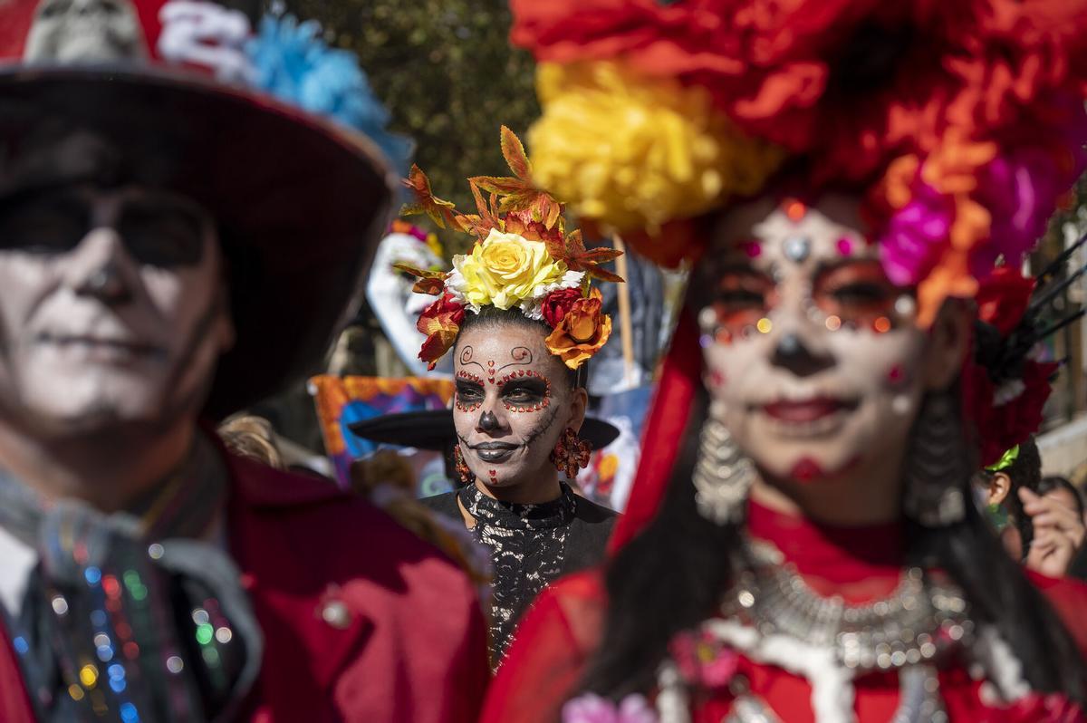 Desfile de las catrinas del año pasado en Barcelona.