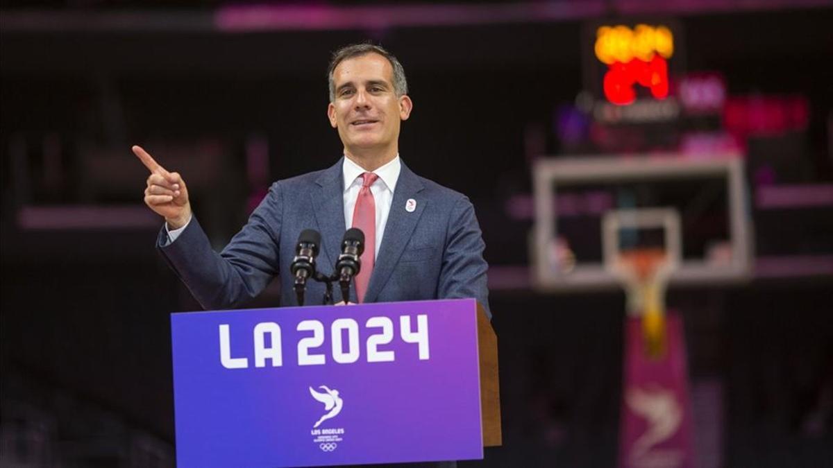 El alcalde de Los Angeles, Eric Garcetti