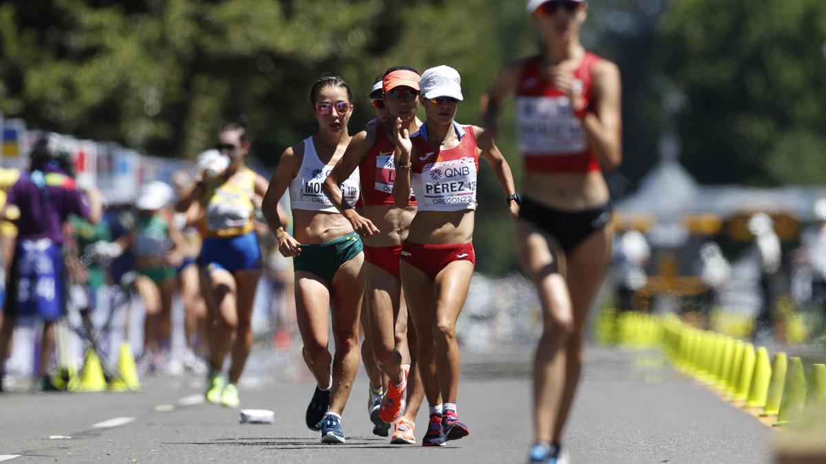 María Pérez acabó descalificada en el 20 kilómetros marcha.