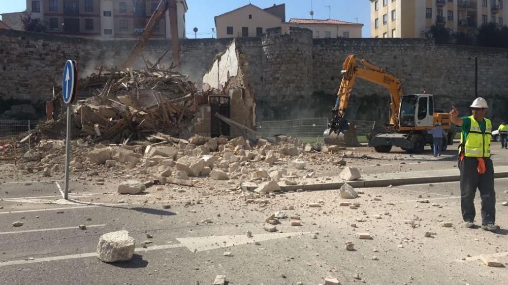 Derribo para liberar la muralla en Zamora