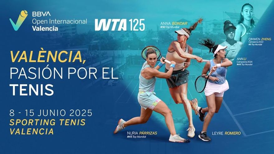 El BBVA Open Internacional de Valencia 2025 llega con novedades y un gran cartel