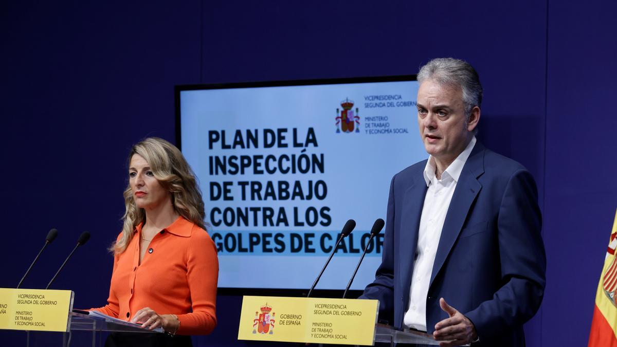 Díaz e Illueca, en un acto en el Ministerio de Trabajo.