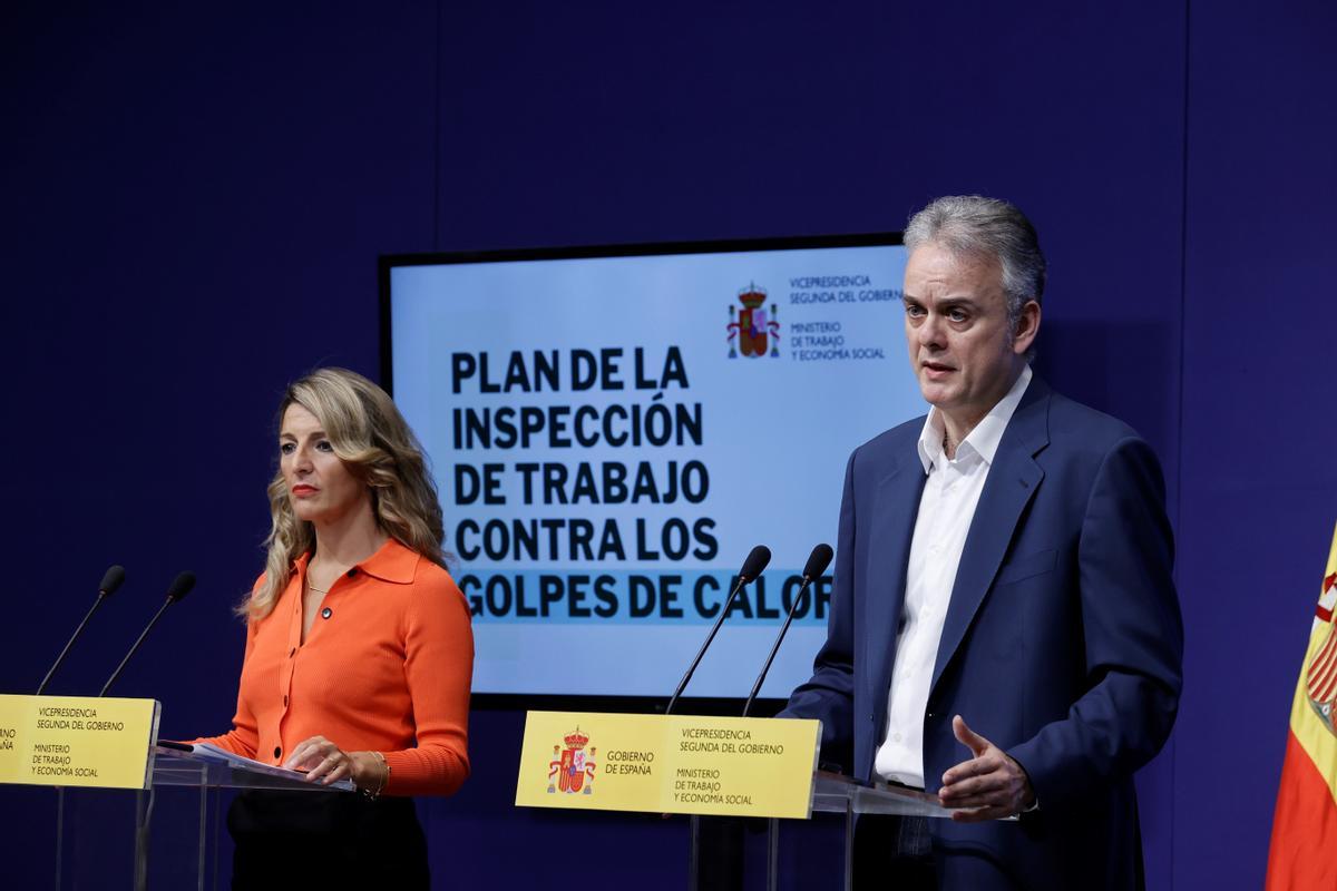 Díaz e Illueca, en un acto en el Ministerio de Trabajo.