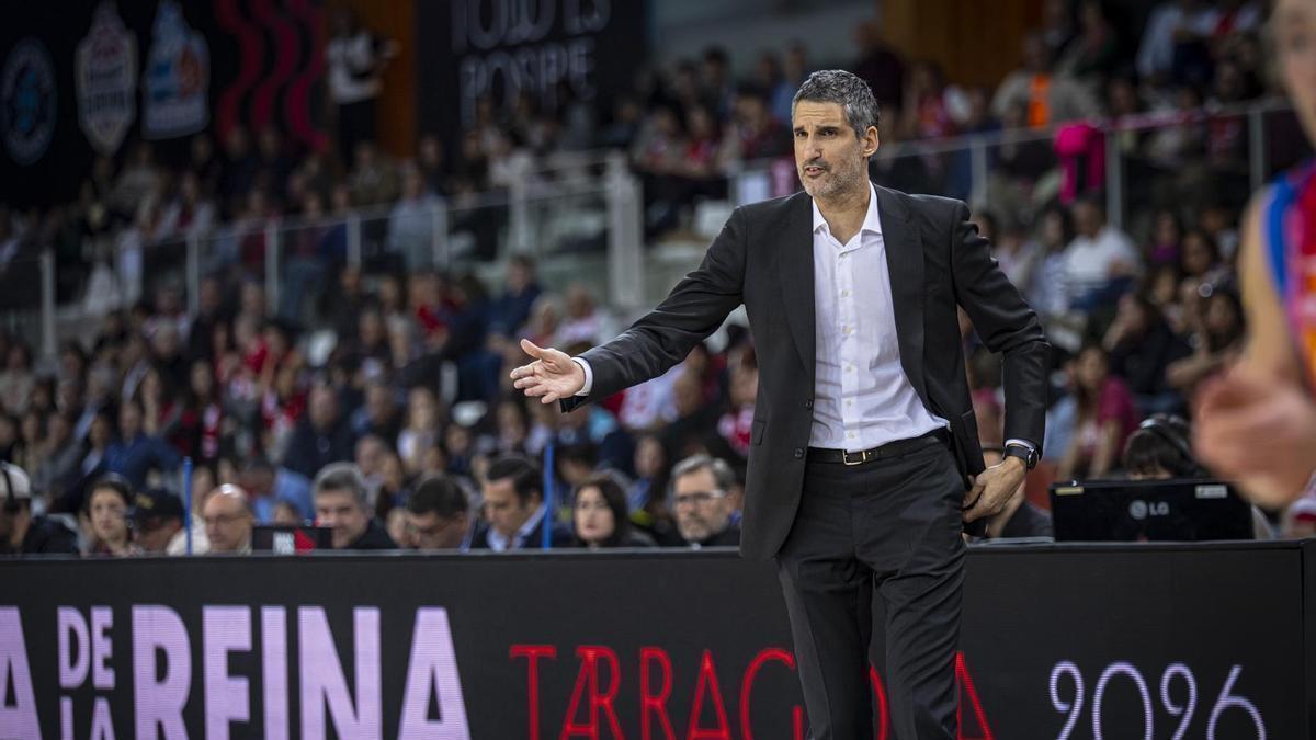 Rubén Burgos, durante el partido de Copa ante el DM Ensino.