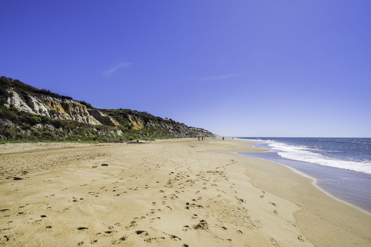 Playa de Cuesta Maneli en el Parque Nacional de Doñana.