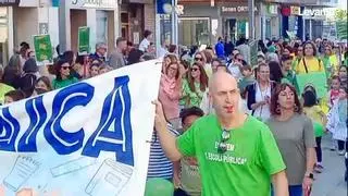 Cullera se tiñe de verde en defensa de la escuela pública y en apoyo a la huelga del profesorado