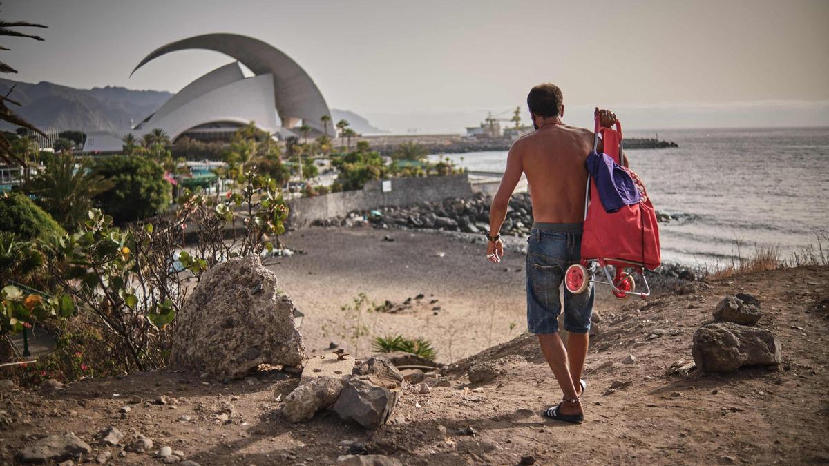 Playa del Parque Marítimo, en la que se desaconseja el baño.