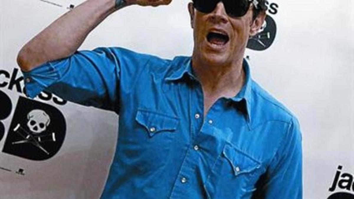 Loco. Johnny Knoxville, protagonista de 'Jackass 3D', en Madrid.