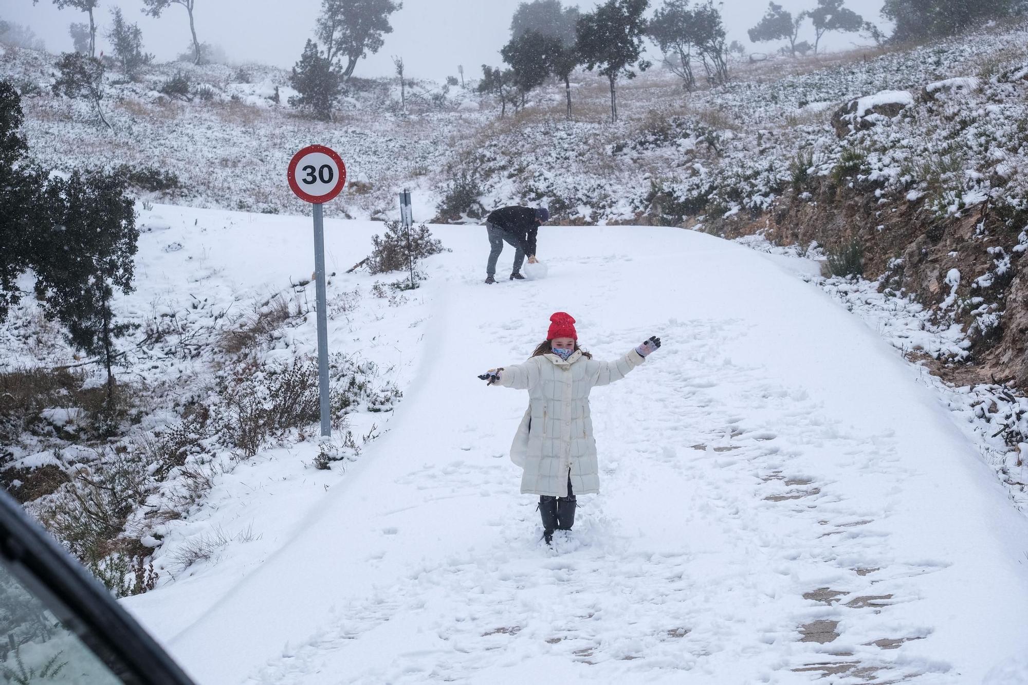 Nevada en el Alto Vinalopó