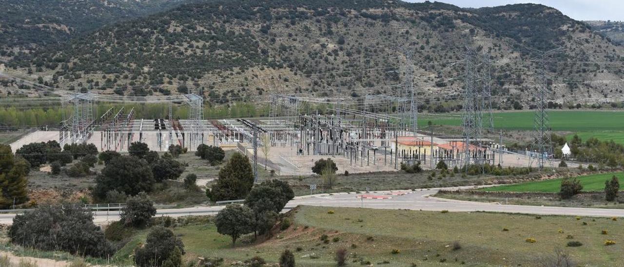 Subestación de Morella, a la que se conectará Forestalia para evacuar la energía de los parques eólicos de Teruel.