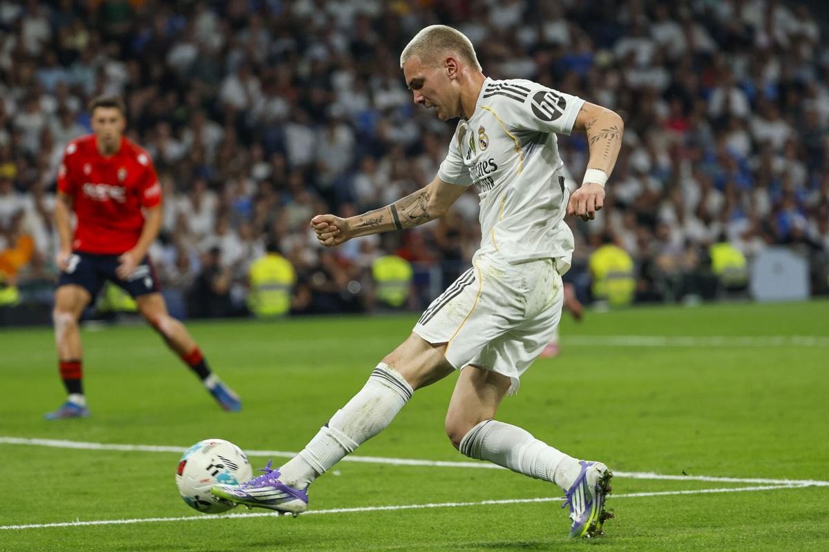 Franco Mastantuono, en su debut con el Madrid