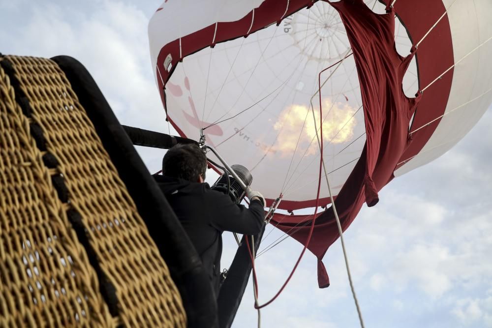 El globo de Gijón sobrevuela la ciudad
