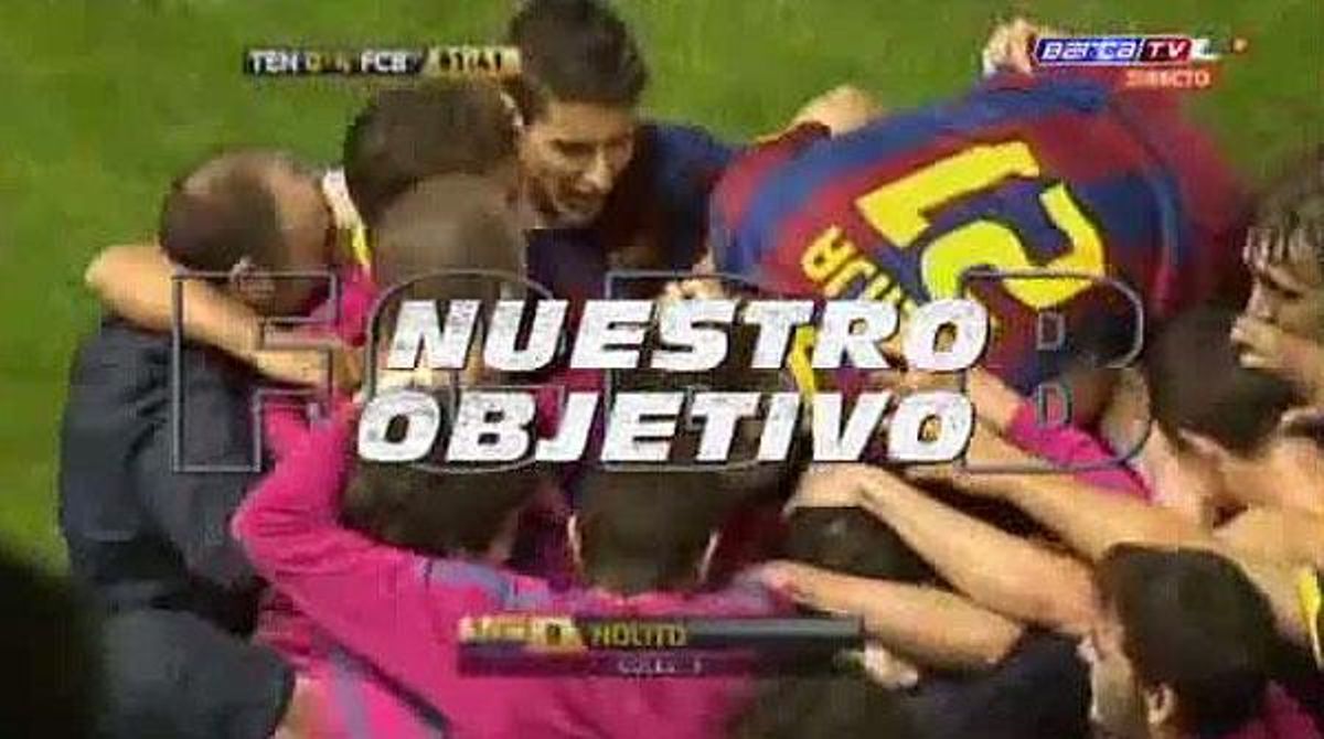 Vídeo mostrat al Barça B abans del seu partit amb l’Alcorcón.