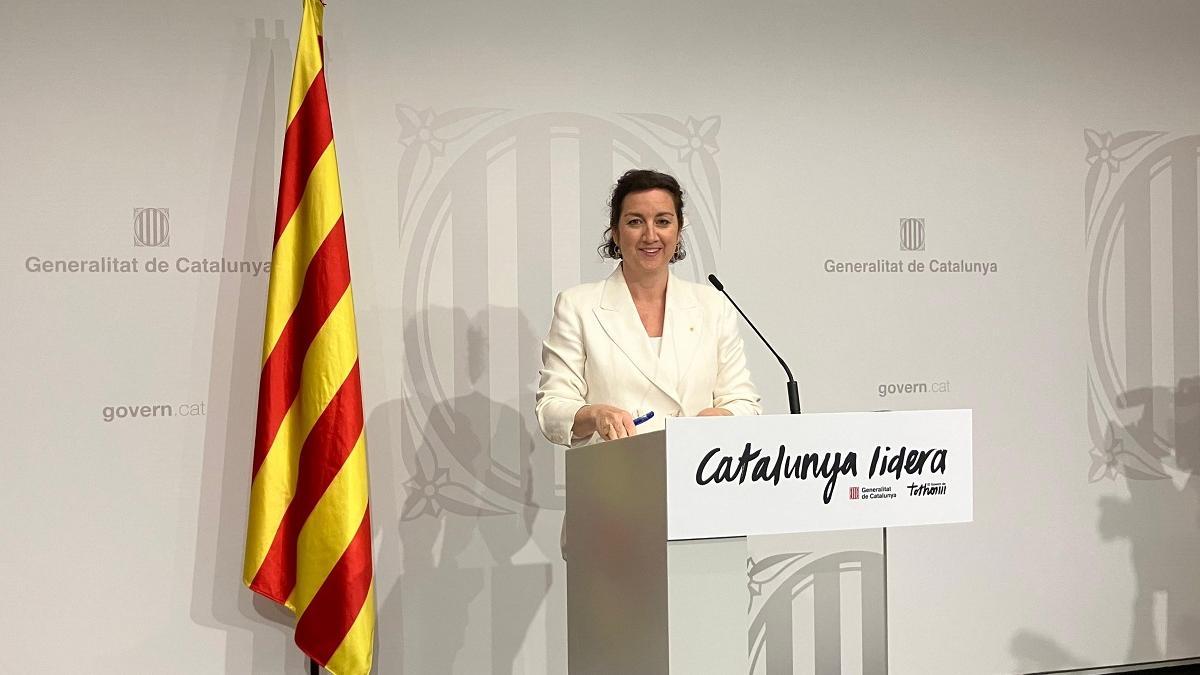La consellera de Economia, Alícia Romero, en rueda de prensa este lunes