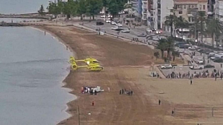 Els helicòpters del SEM durant el rescat dels dos nens, dilluns.