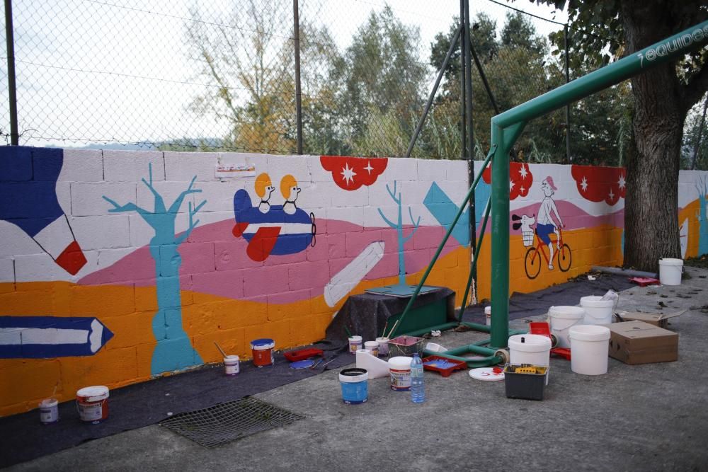 El mural de O Sello, realizado por Iria Prol