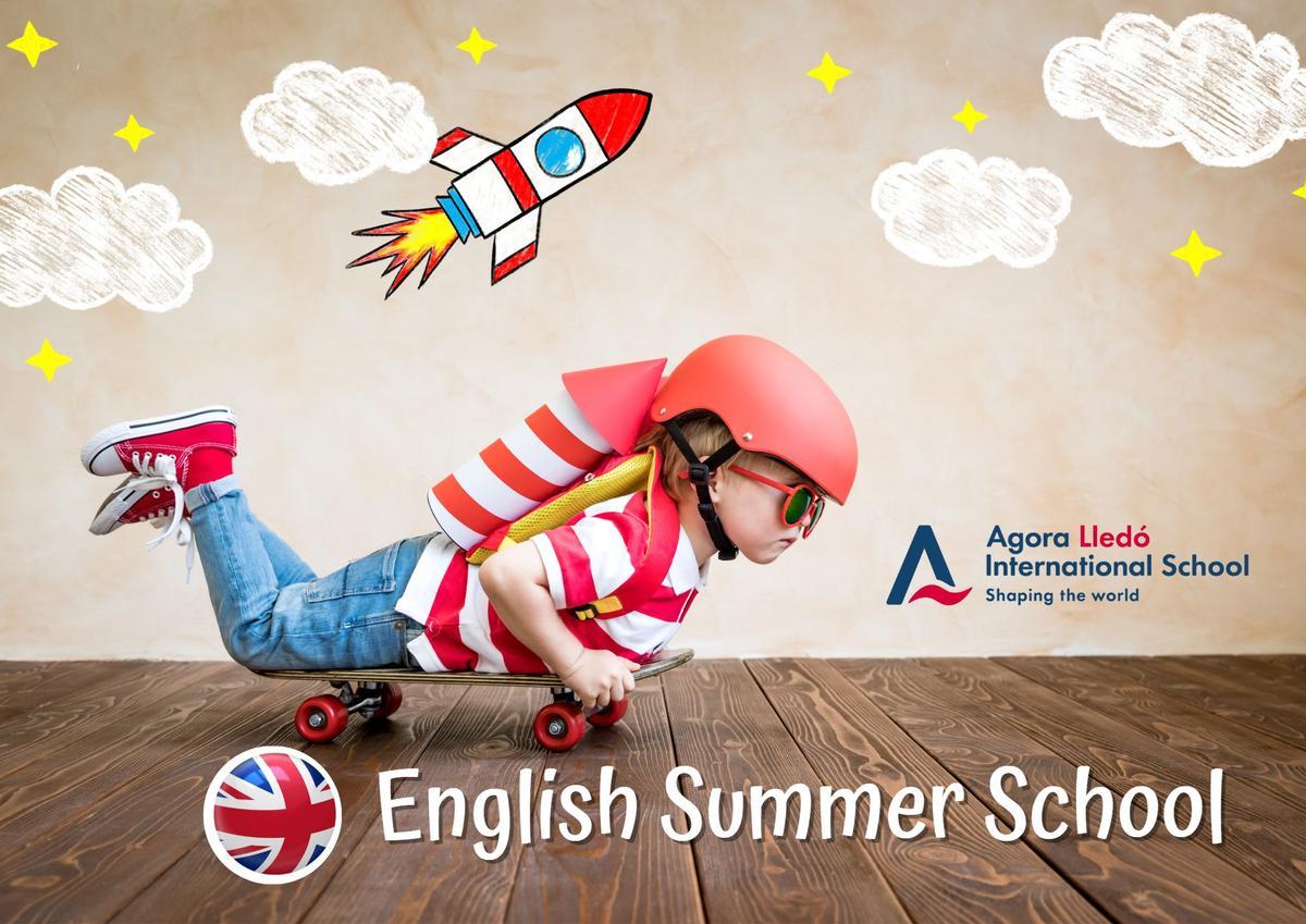 Cartel promocional del English Summer School de Agora International Lledó School.