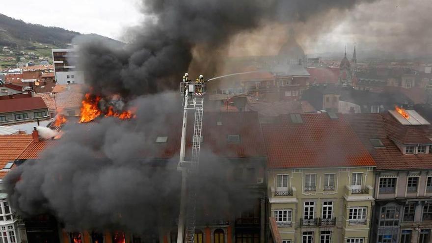 El incendio en Uría, el 7 de abril del año pasado.