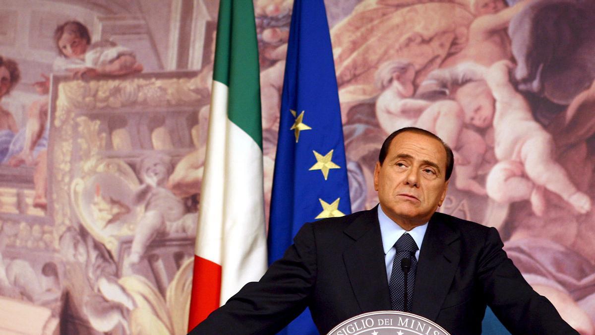 Silvio Berlusconi,  en el Palacio Chigi en Roma
