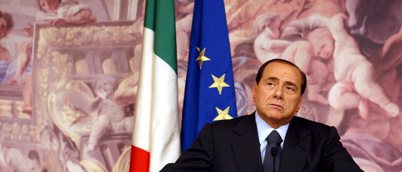 Silvio Berlusconi,  en el Palacio Chigi en Roma