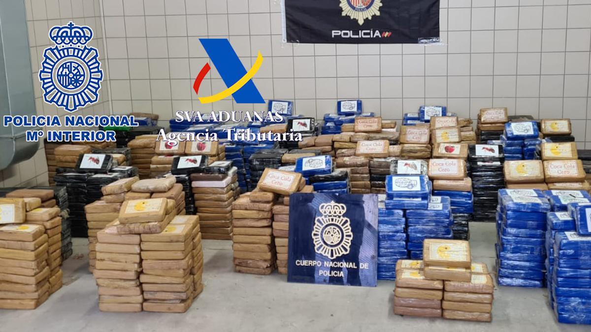 Intervenidos 1.500 kilos de cocaína en un contenedor del puerto de Barcelona