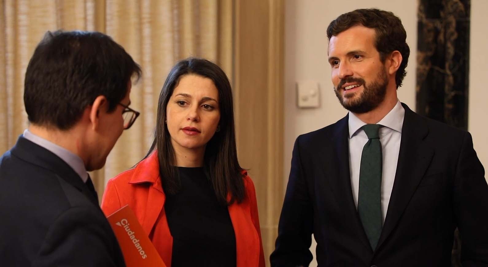 Inés Arrimadas y Pablo Casado.