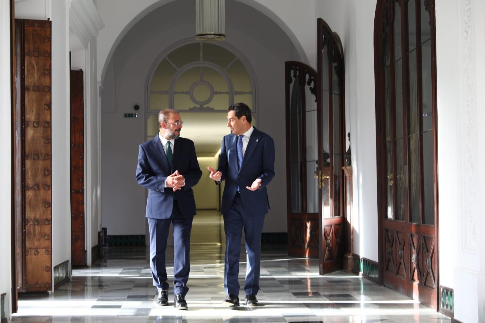 Encuentro entre Bonilla y Lambán en Sevilla