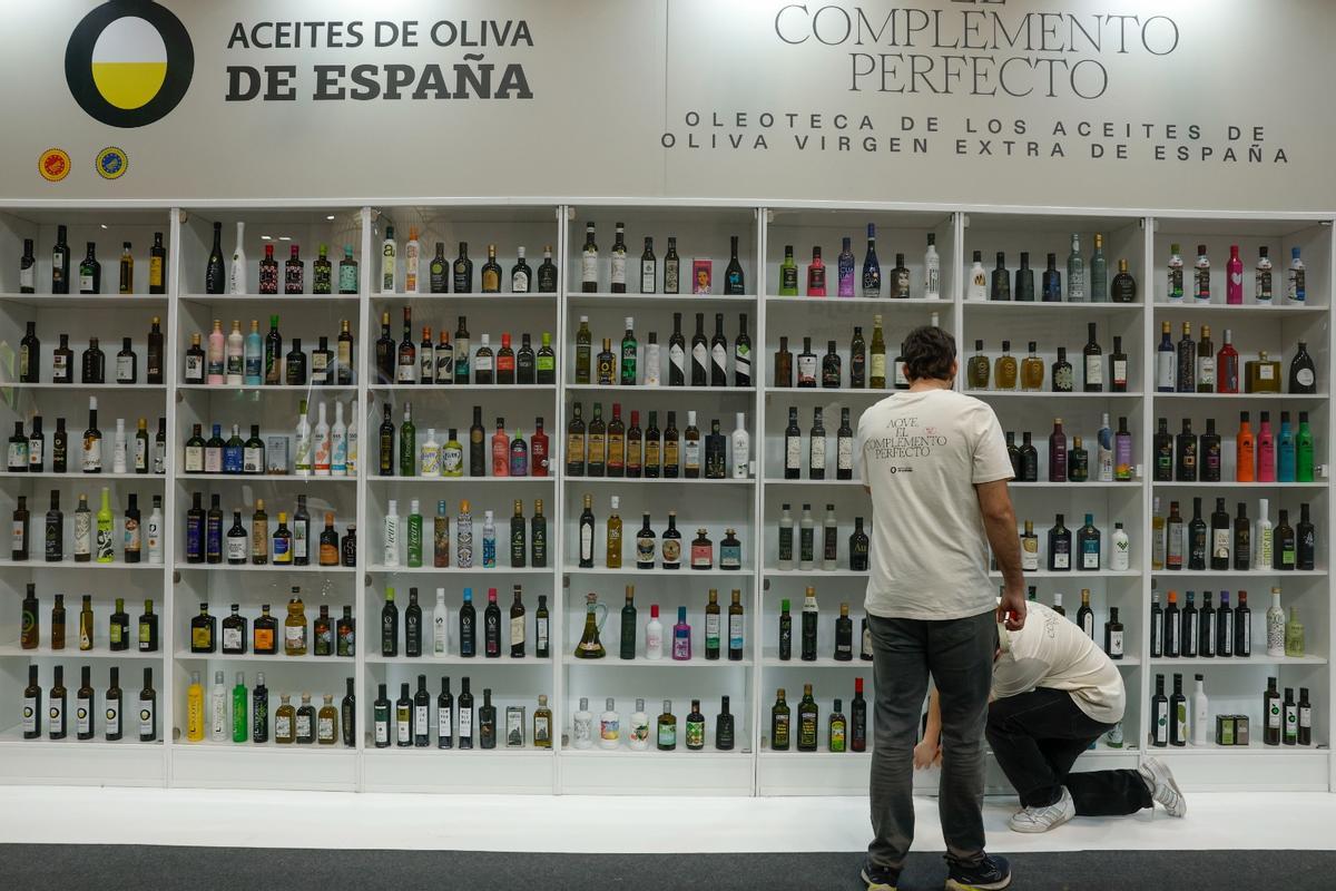 Marcas de AOVE en la oleoteca de Aceites de Oliva de España.