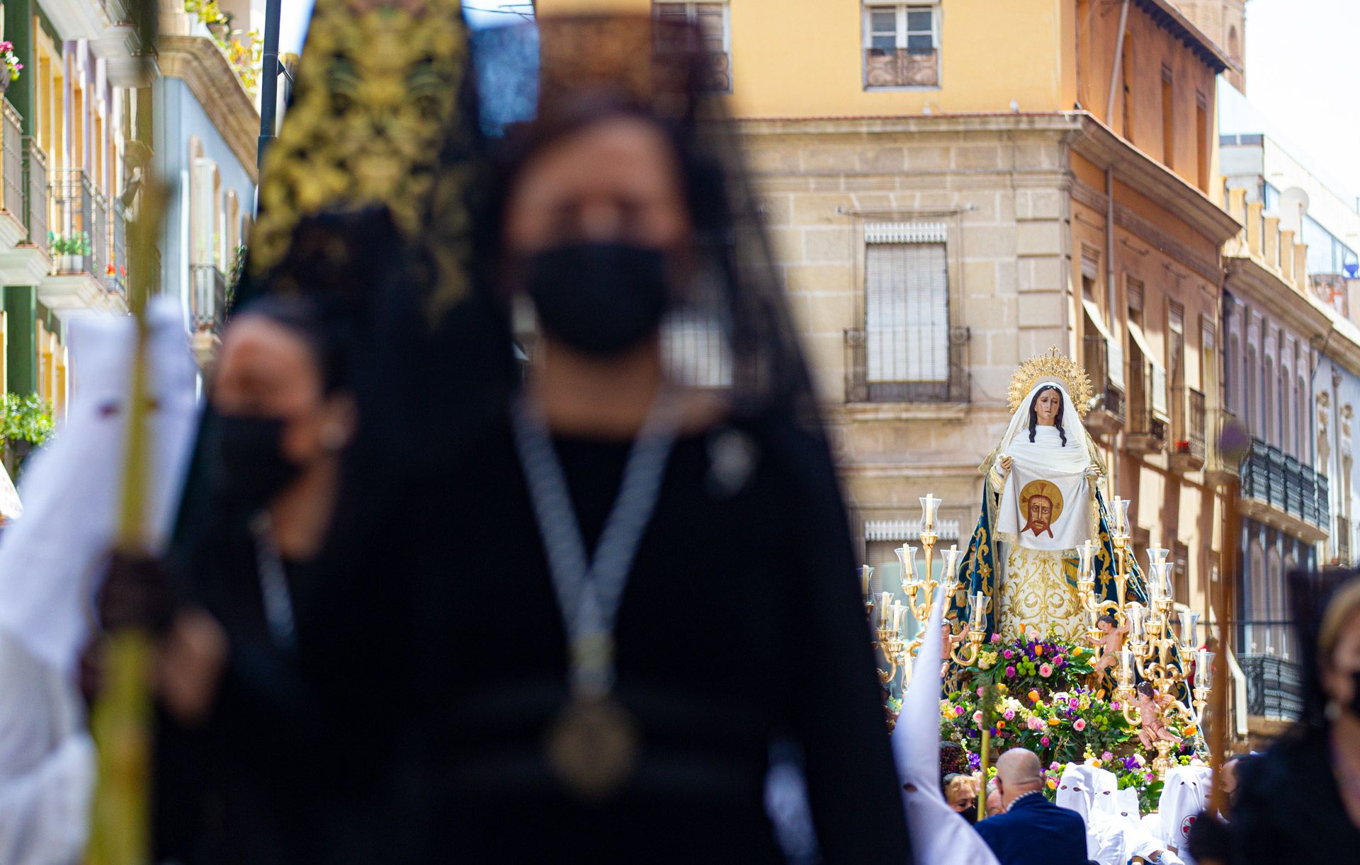 Jesús Triunfante, Oración en el huerto y La Verónica procesional en la mañana del Domingo de Ramos