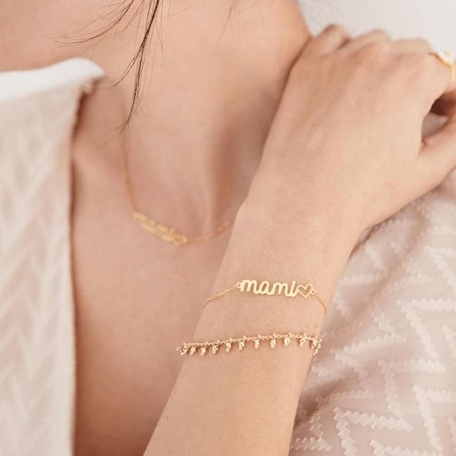 Pulsera 'mami' bañada en oro, de Dime que me quieres
