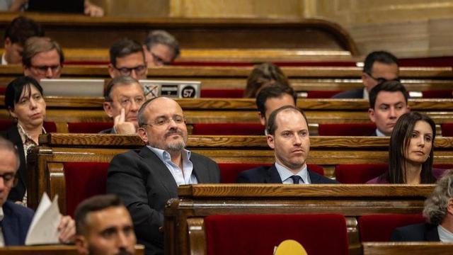 El grup parlamentari del PP al Parlament.