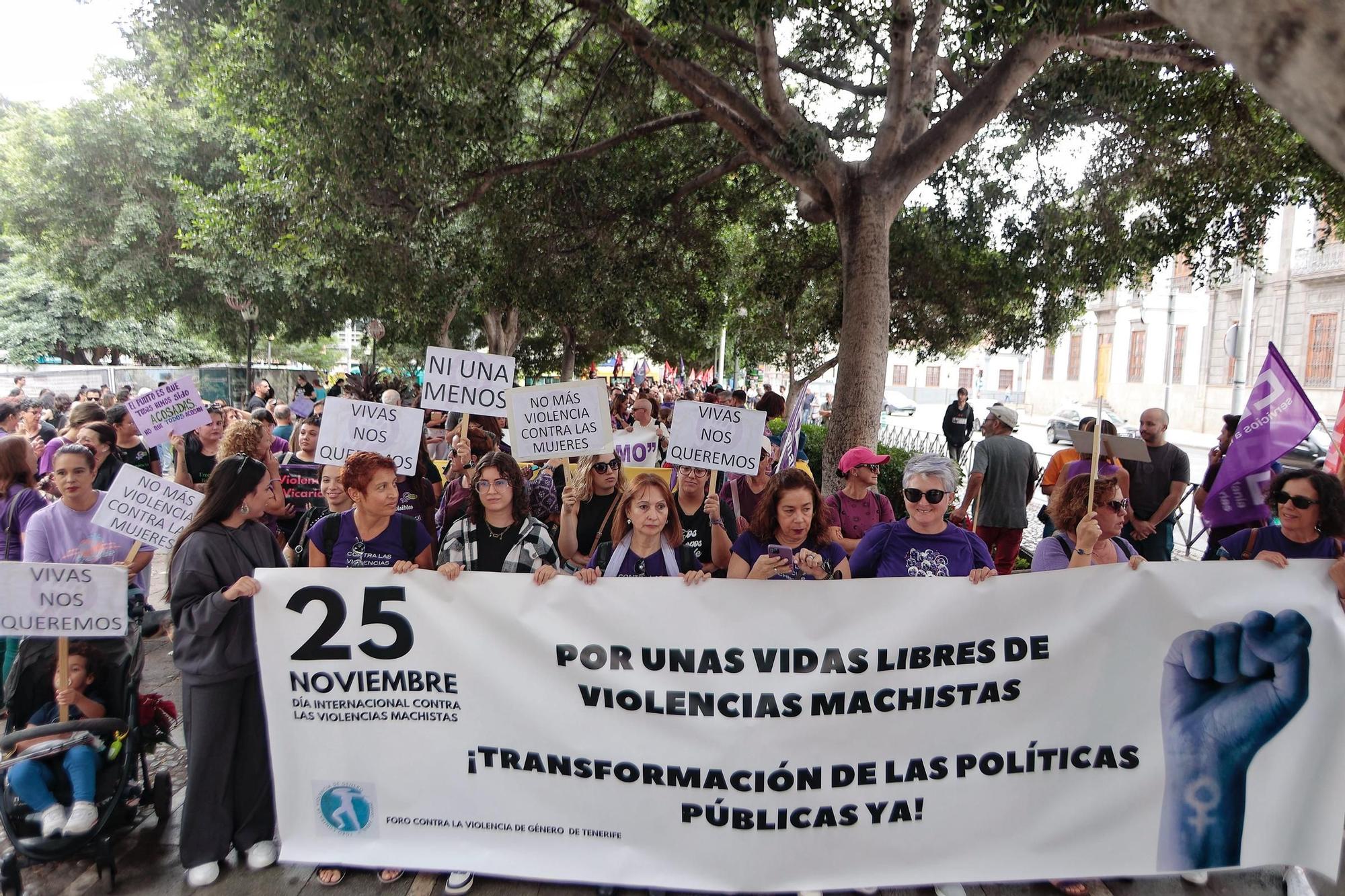 Manifestación por el 25N en Tenerife