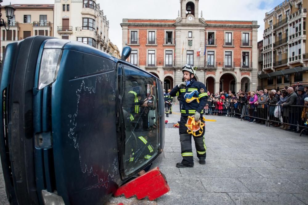 Simulacro de los Bomberos de Zamora