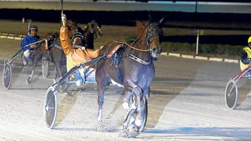 Suzuka (4), con Joan Toni Riera, aparece por delante de Uka de Clerlande (5) y Sister Kin.