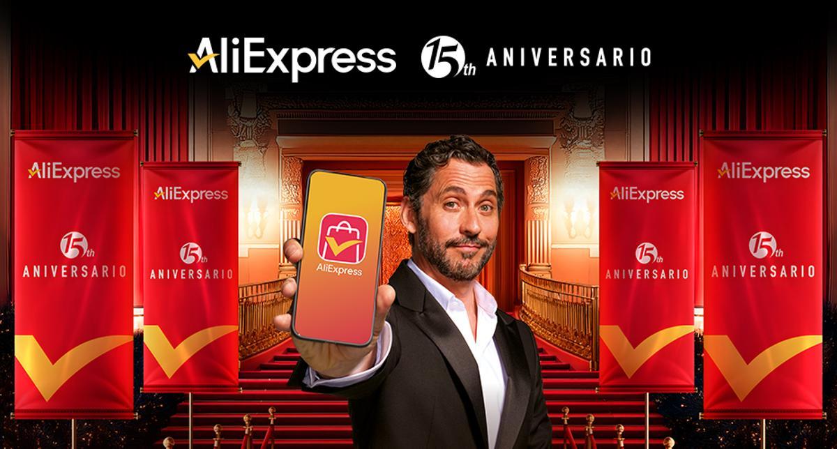 AliExpress celebra su 15º aniversario con Paco León como nuevo embajador de marca.