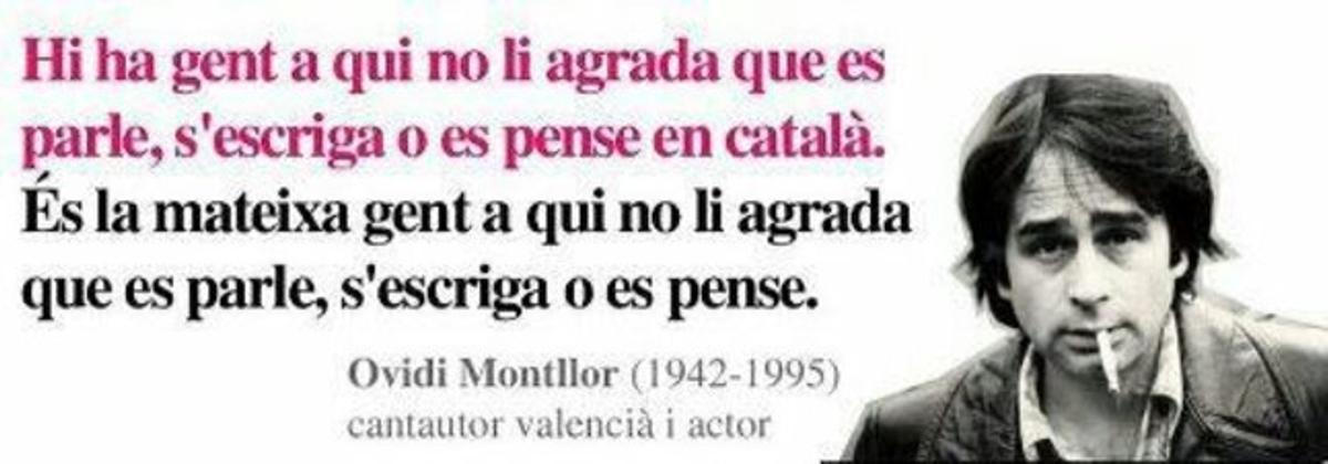 Frase d’Ovidi Montllor, cantautor i actor valencià.