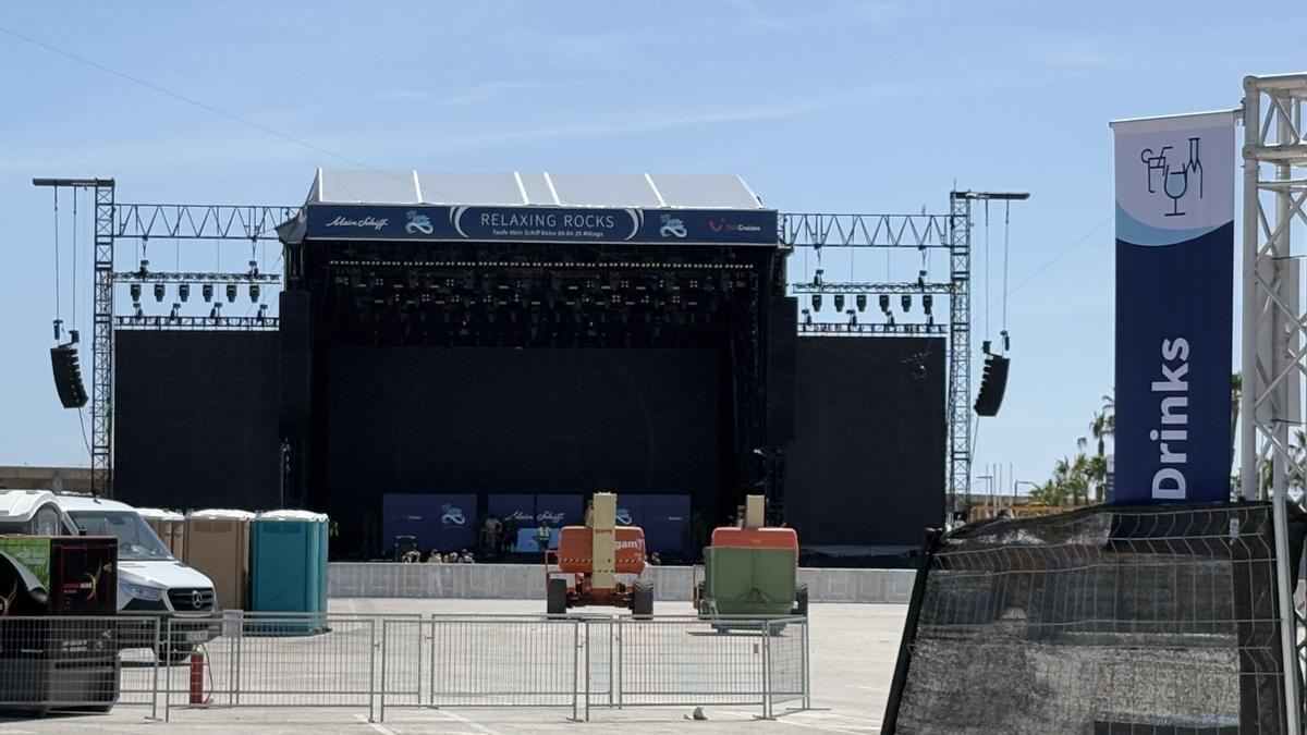 Escenario que albergará el concierto de Robbie Williams.