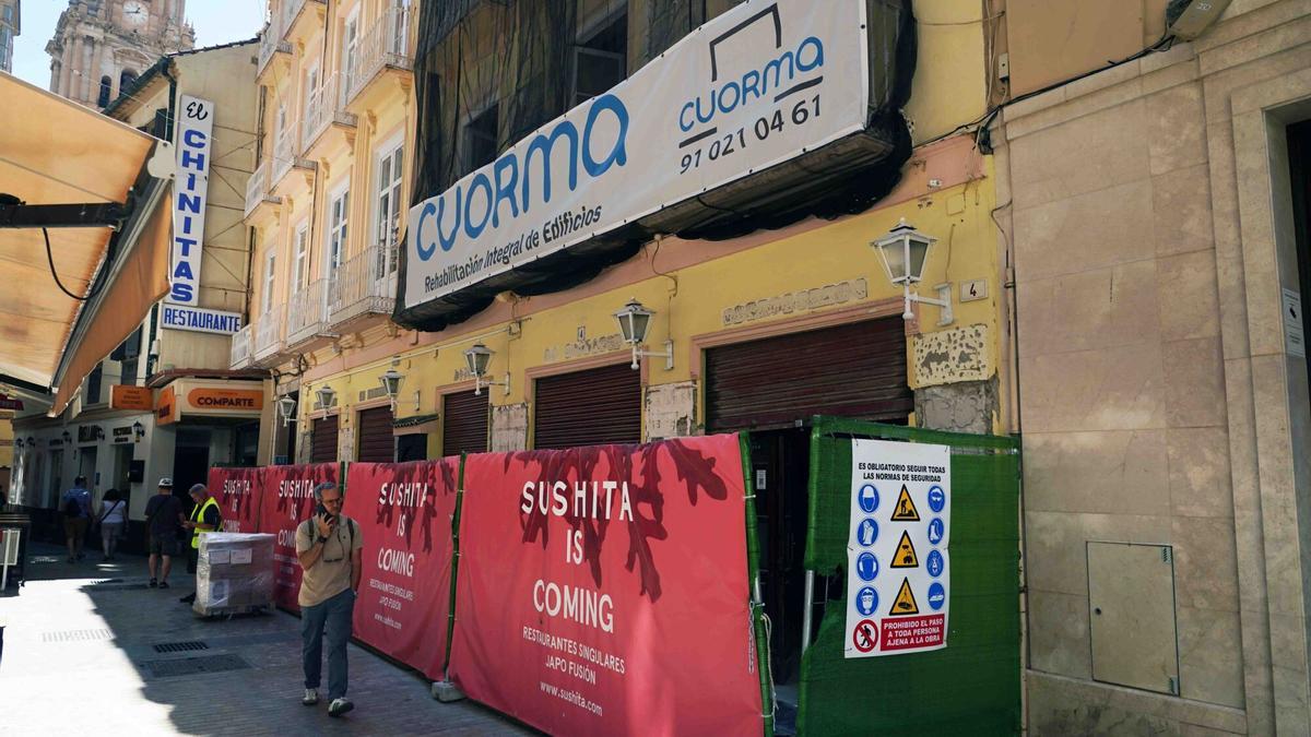 Fachada del nuevo local donde se instalará Sushita, antes restaurante Chinitas.