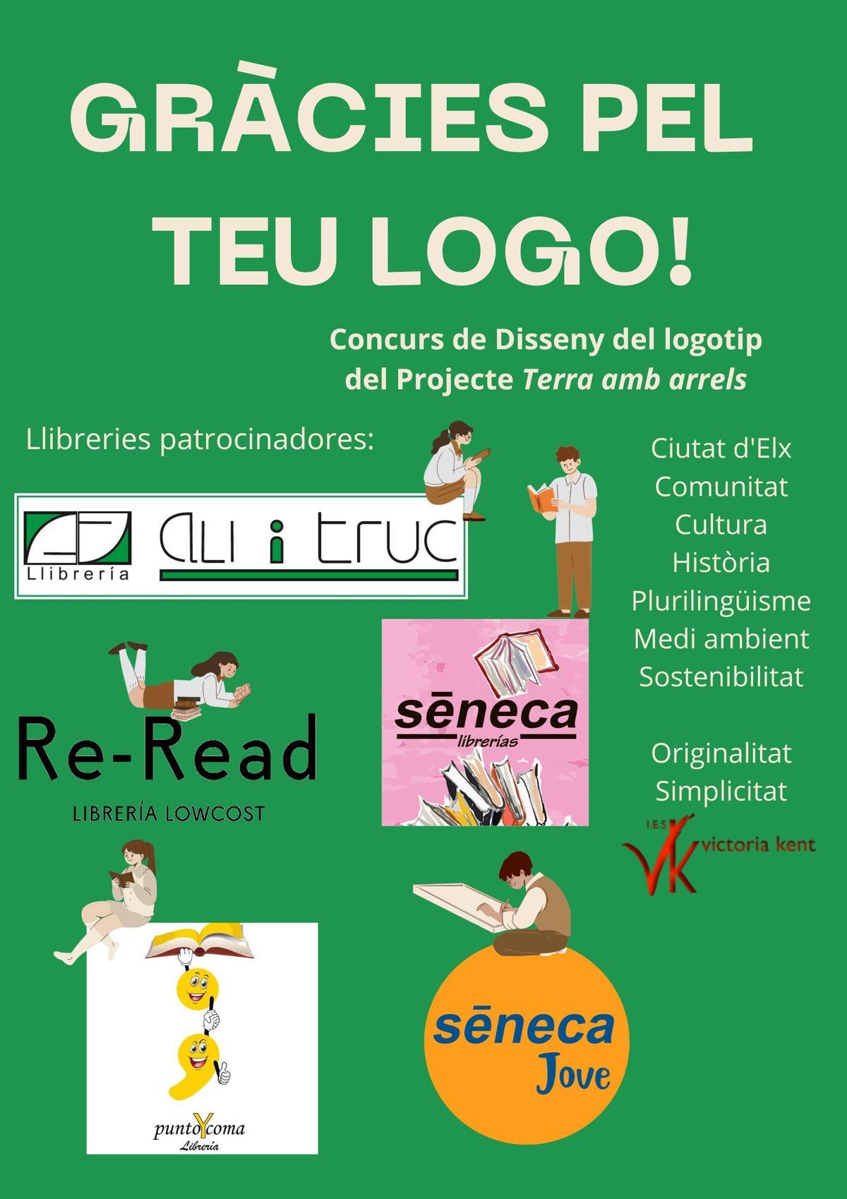 El cartel para promover el diseño de un logotipo en el IES Victoria Kent de Elche