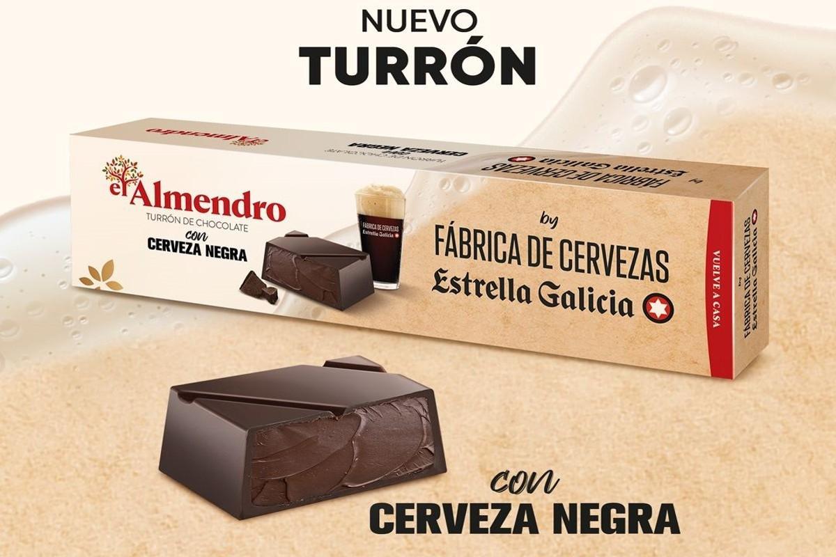 Turrón de cerveza negra de Estrella Galicia y El Almendro.